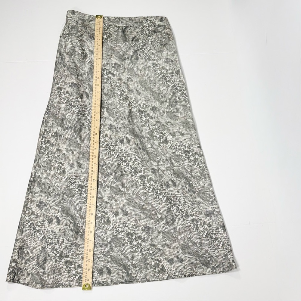 Snake Print Free People Grey Polyester Maxi Skirt 8 - Picture 6 of 10